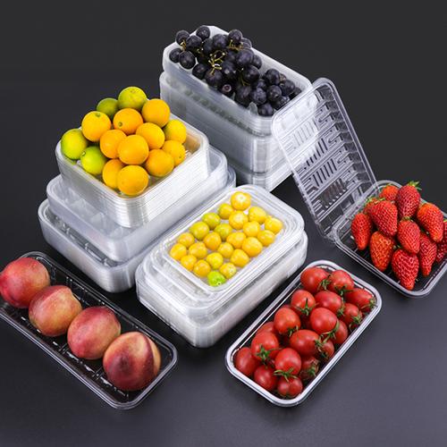 超市一次性生鲜托盘水果蔬菜包装盒透明方形长方形食品级塑料托盘
